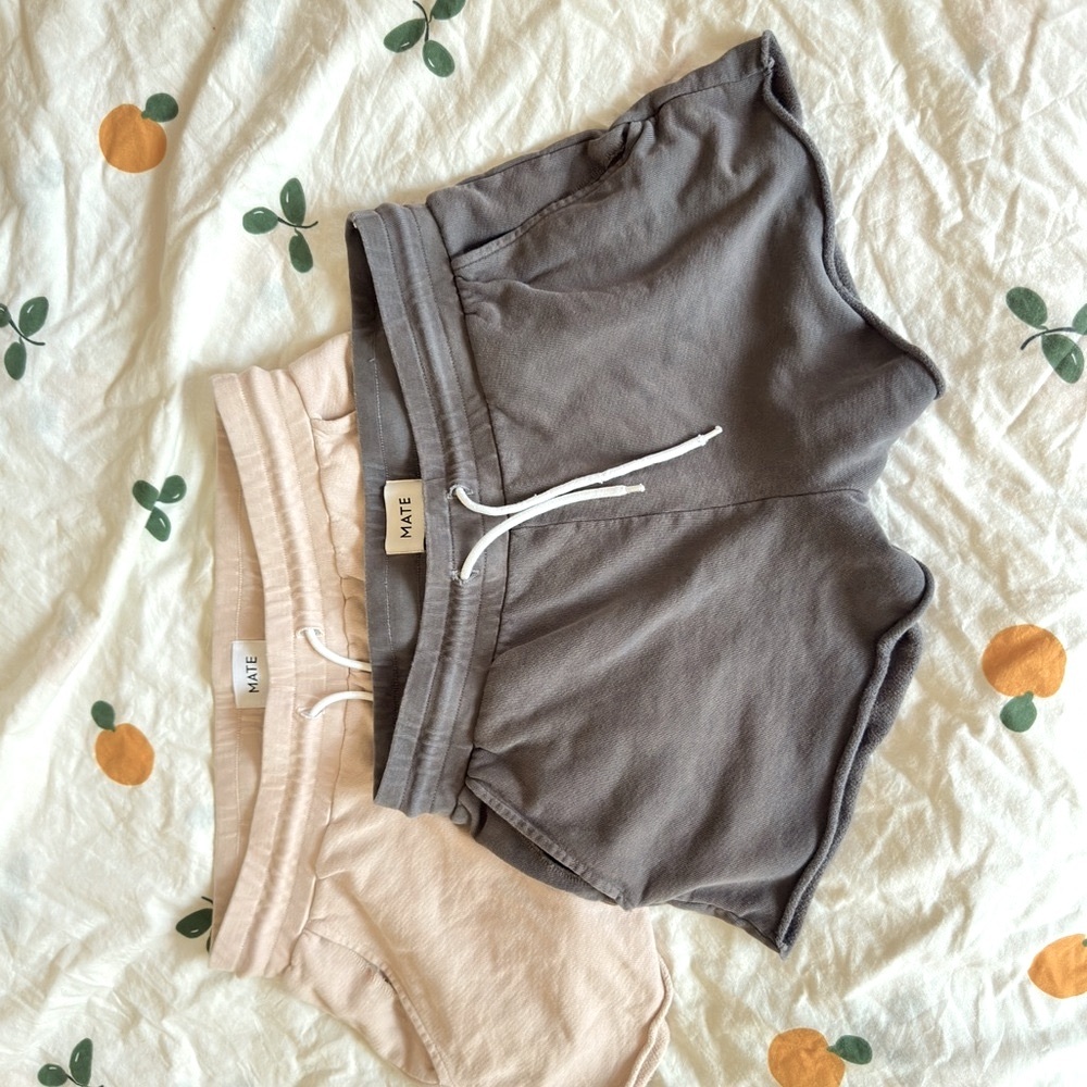 MATE the Label terry shorts in Charcoal